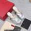 Valentino Heel 15.5cm platform 4cm Tan-Go Slides in patent leather Rainbow Silver 2023