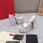 Valentino Heel 15.5cm platform 4cm Tan-Go Slides in patent leather Rainbow Silver 2023