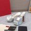 Valentino Heel 15.5cm platform 4cm Tan-Go Slides in patent leather Rainbow Silver 2023