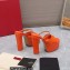 Valentino Heel 15.5cm platform 4cm Tan-Go Slides in patent leather Orange 2023