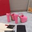 Valentino Heel 15.5cm platform 4cm Tan-Go Slides in patent leather Pink 2023