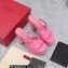 Valentino Heel 15.5cm platform 4cm Tan-Go Slides in patent leather Pink 2023