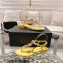Chanel Heel 3cm Metal Strass and Pearls Sandals G39674 Yellow 2023