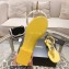 Chanel Heel 3cm Metal Strass and Pearls Sandals G39674 Yellow 2023