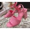 Chanel Heel 7.5cm Patent Leather Sandals Pink 2023