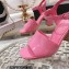 Chanel Heel 7.5cm Patent Leather Sandals Pink 2023