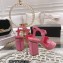 Chanel Heel 7.5cm Patent Leather Sandals Pink 2023