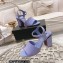 Chanel Heel 7.5cm Patent Leather Sandals Lilac 2023
