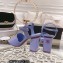 Chanel Heel 7.5cm Patent Leather Sandals Lilac 2023