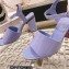 Chanel Heel 7.5cm Patent Leather Sandals Lilac 2023