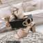 Chanel Heel 7.5cm Patent Leather Sandals Beige 2023