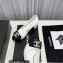 Chanel Heel 6cm Chain Crystal and Pearl CC Logo Pumps Leather White 2023