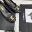 Chanel Heel 6cm Chain Crystal and Pearl CC Logo Pumps Leather Black 2023