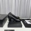 Chanel Heel 6cm Chain Crystal and Pearl CC Logo Pumps Leather Black 2023