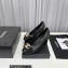 Chanel Heel 6cm Chain Crystal and Pearl CC Logo Pumps Leather Black 2023