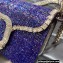 Valentino Crystals Embroidered VLogo Signature Loco Small Shoulder Bag Blue