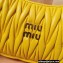 Miu Miu Wander matelassé nappa leather mini hobo bag 5BC125 Yellow