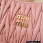 Miu Miu Wander matelassé nappa leather mini hobo bag 5BC125 Pink