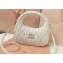 Miu Miu Wander matelassé nappa leather mini hobo bag 5BC125 White