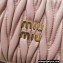 Miu Miu Wander matelassé nappa leather mini hobo bag 5BC125 Nude Pink