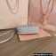 Miu Miu Wander matelassé nappa leather mini hobo bag 5BC125 Gray