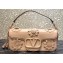 Valentino VLogo Signature Loco Shoulder Bag with Applique Flowers Apricot