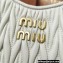 Miu Miu Matelassé nappa leather shoulder bag 5BH211 White
