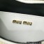 Miu Miu Matelassé nappa leather shoulder bag 5BH211 White
