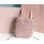 Miu Miu Matelassé nappa leather handbag 5BA220 Pink