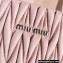 Miu Miu Matelassé nappa leather handbag 5BA220 Pink
