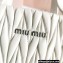 Miu Miu Matelassé nappa leather handbag 5BA220 White