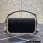 Valentino Crystals Embroidered VLogo Signature Loco Small Shoulder Bag Black