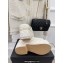 Chanel Heel 7.5cm Platform Quilting Logo Mules White 2023