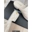 Chanel Heel 3cm Quilting Logo Mules White 2023