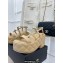 Chanel Heel 7.5cm Platform Quilting Logo Sandals Beige 2023