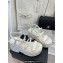 Chanel Heel 7.5cm Platform Quilting Logo Sandals White 2023