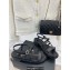 Chanel Heel 3cm Quilting Logo Sandals Black 2023