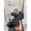Chanel Heel 7.5cm Platform Quilting CC Logo Sandals Black 2023