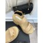 Chanel Heel 7.5cm Platform Quilting CC Logo Sandals Beige 2023