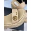 Chanel Heel 7.5cm Platform Quilting CC Logo Sandals Beige 2023