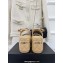 Chanel Heel 7.5cm Platform Quilting CC Logo Sandals Beige 2023