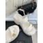 Chanel Heel 7.5cm Platform Quilting CC Logo Sandals White 2023