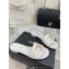 Chanel Heel 2cm Quilting Chain CC Logo Mules White 2023