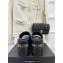 Chanel Heel 7.5cm Platform Quilting Logo Mules Black 2023