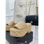 Chanel Heel 7.5cm Platform Quilting Logo Mules Beige 2023