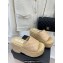 Chanel Heel 7.5cm Platform Quilting Logo Mules Beige 2023
