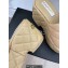 Chanel Heel 7.5cm Platform Quilting Logo Mules Beige 2023