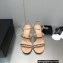Chanel Heel Chain Lambskin Sandals G39549 Beige 2023