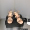 Chanel Heel Chain Lambskin Sandals G39549 Beige 2023