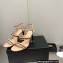 Chanel Heel Chain Lambskin Sandals G39549 Beige 2023